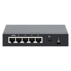 Intellinet 5-Port PoE+ Gigabit Switch mit PoE-Passthrough, 4 x PSE PoE-Ports, 1 x PD PoE-Port, IEEE 802.3at/af Power-over-Ethernet (PoE+/PoE)