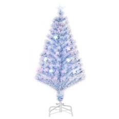 Vit & Blå Konstgjord Julgran med LED 120 cm