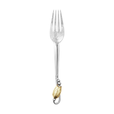 MAGNOLIA spisegaffel, stor, Georg Jensen, Sterlingsølv belagt med 18 kt. guld