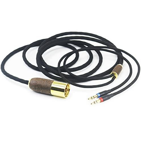 ABLET 2 m XLR 4-stifts balanserad kabel 7N OCC silverpläterad koppar valnötsträskal kompatibel med Hifiman Sundara, Ananda, Arya, HE400SE, HE4XX, HE-400i hörlurar (version av