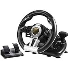 Pc Steering Wheel Game Driving Force Racing Wheel, Simulation Racing Simulation, Driving School Car med Pedaler och Drive Plate för PC/PS3/PS4