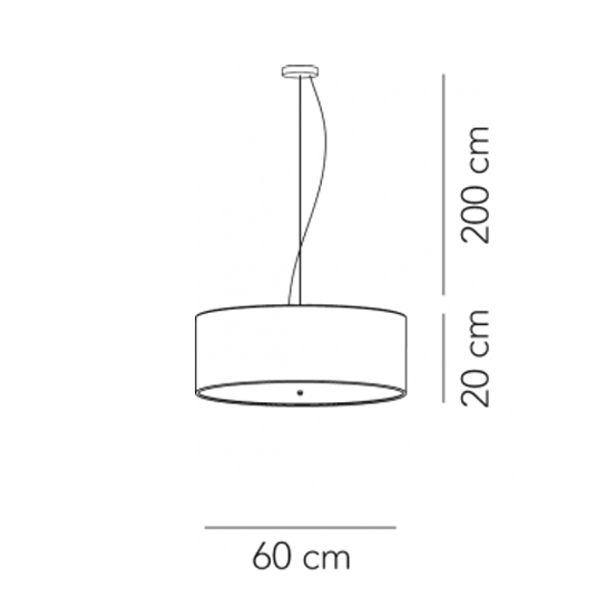 Cilindro pendel Modoluce - 60 cm 1 x 70W max.