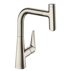 Hansgrohe Talis Select M51 Einhebel-Küchenmischer 220 mit Ausziehauslauf, edelstahl finish