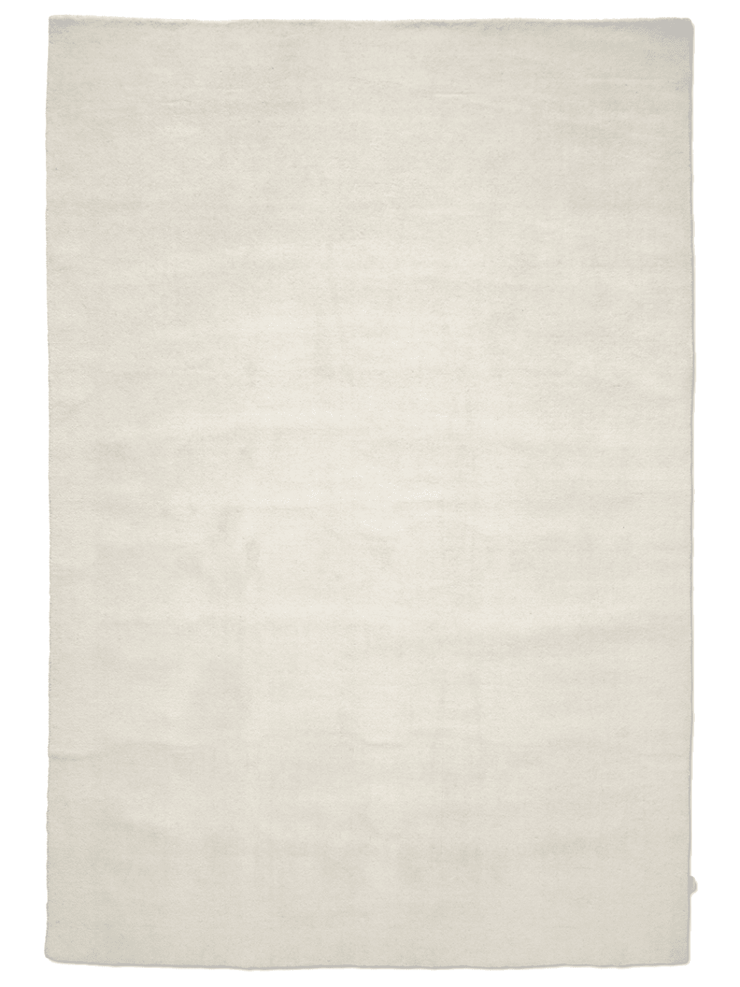 Solid Ensfarvet Uld Tæppe - Off White.