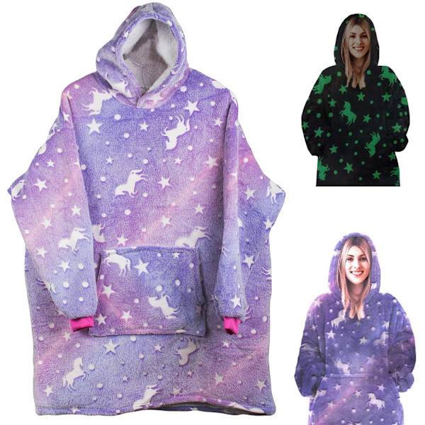 Oversized Hoodie med Luva - Filt