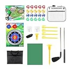 Paodduk Golf Chipping Game Mat Set, Golf Chipping Game Mat - Träningsmatta för golfslag - Dubbelsidig chipping golfspelsmatta och dartmatta med 20 bollar golfspelutrustning för vuxna