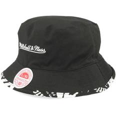 Mitchell & Ness - Svart bucket Hatt - Pinscript Varsity Black Bucket @ Hatstore