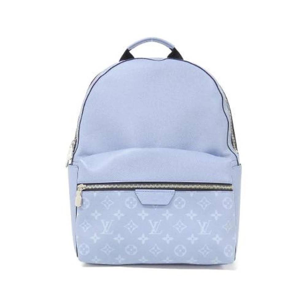 Louis Vuitton Vintage Pre-owned Taiga Lama Discovery Calf Backpack - Vintage - Dame - Blå - ONE SIZE - Uld