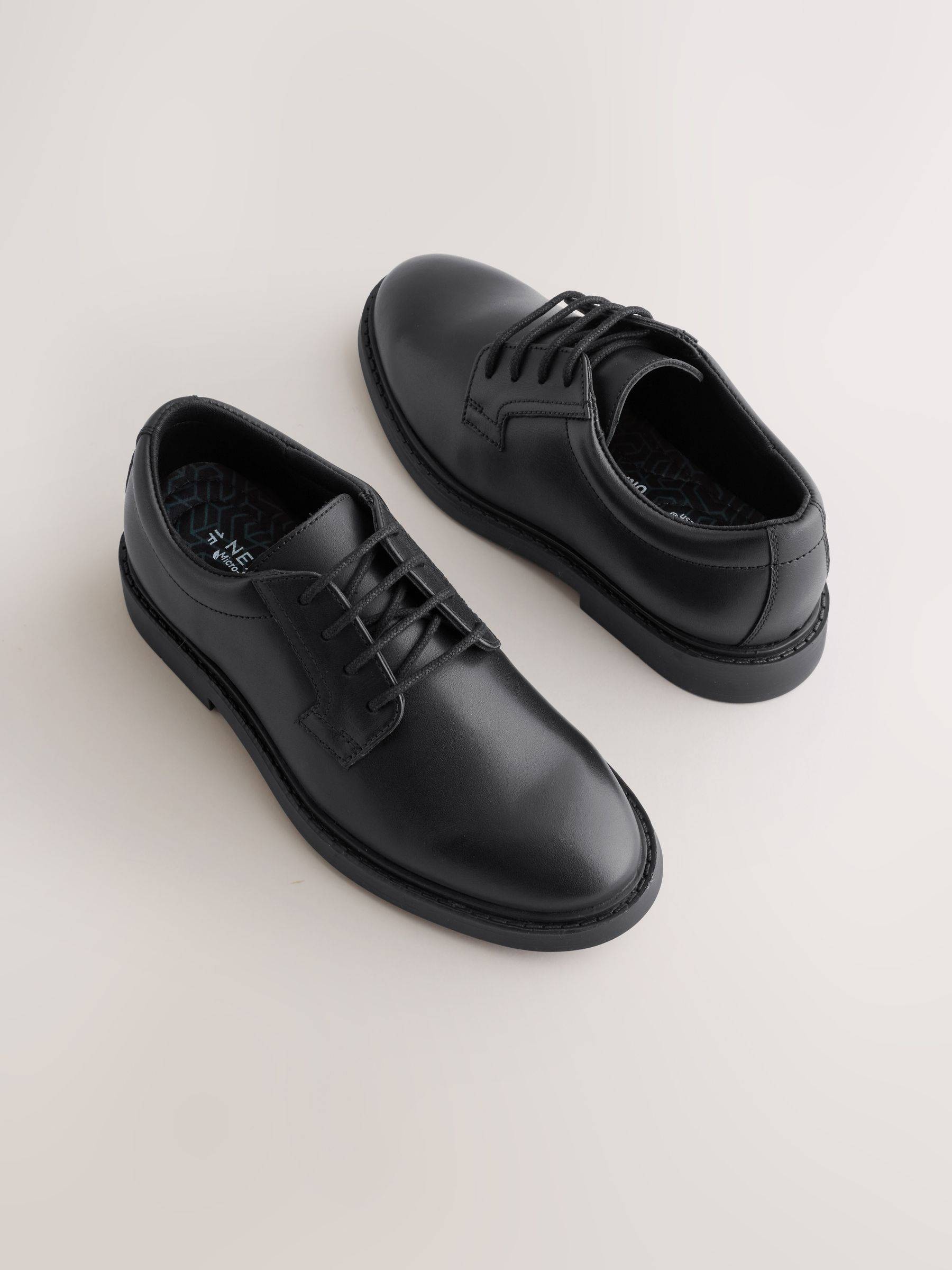 Next Black Leather Lace Up School Shoes - EU 42 (UK 8)