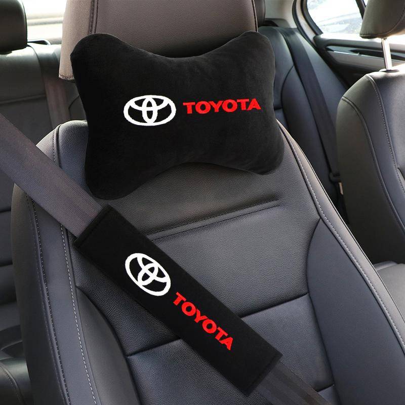 Årliga besiktningsdekaler för bilens exteriör För Toyota Bil Set Bil Huvud Nackstöd Kudde Bilbältesskydd Nackstödskydd
