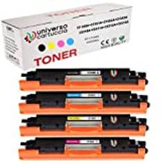 universo cartuccia - 126A 130A Kit 4 col. Universal toner kompatibel med HP Laserjet Pro 100 Color MFP M175 M175A M175nw M176 M176FN M177 M177FW M275 M275NW CP1025 CP1025nw