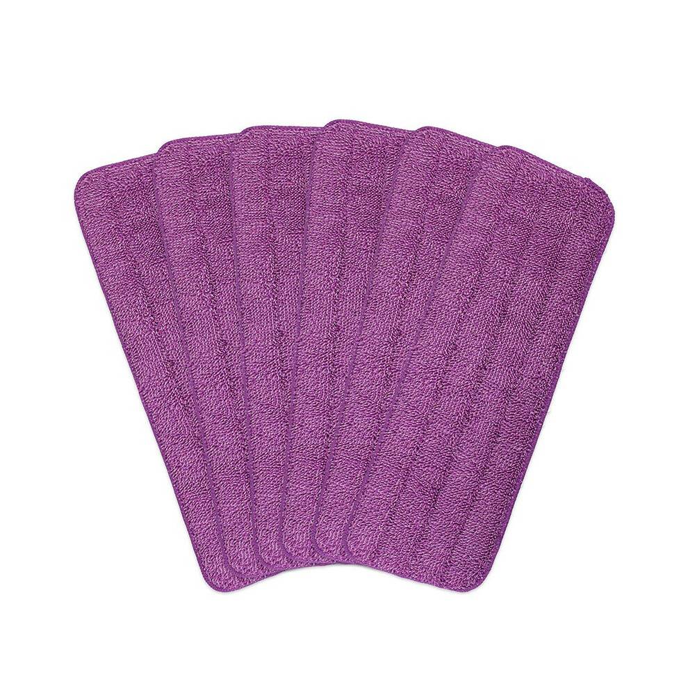 Platta Mopphuvuden 6 St Mikrofibermoppdynor 42Cm X 14Cm Spraymopp Refill ErsäTtningsdynor MopphuvudöVerdrag - MaskintväTtbar (Lila)