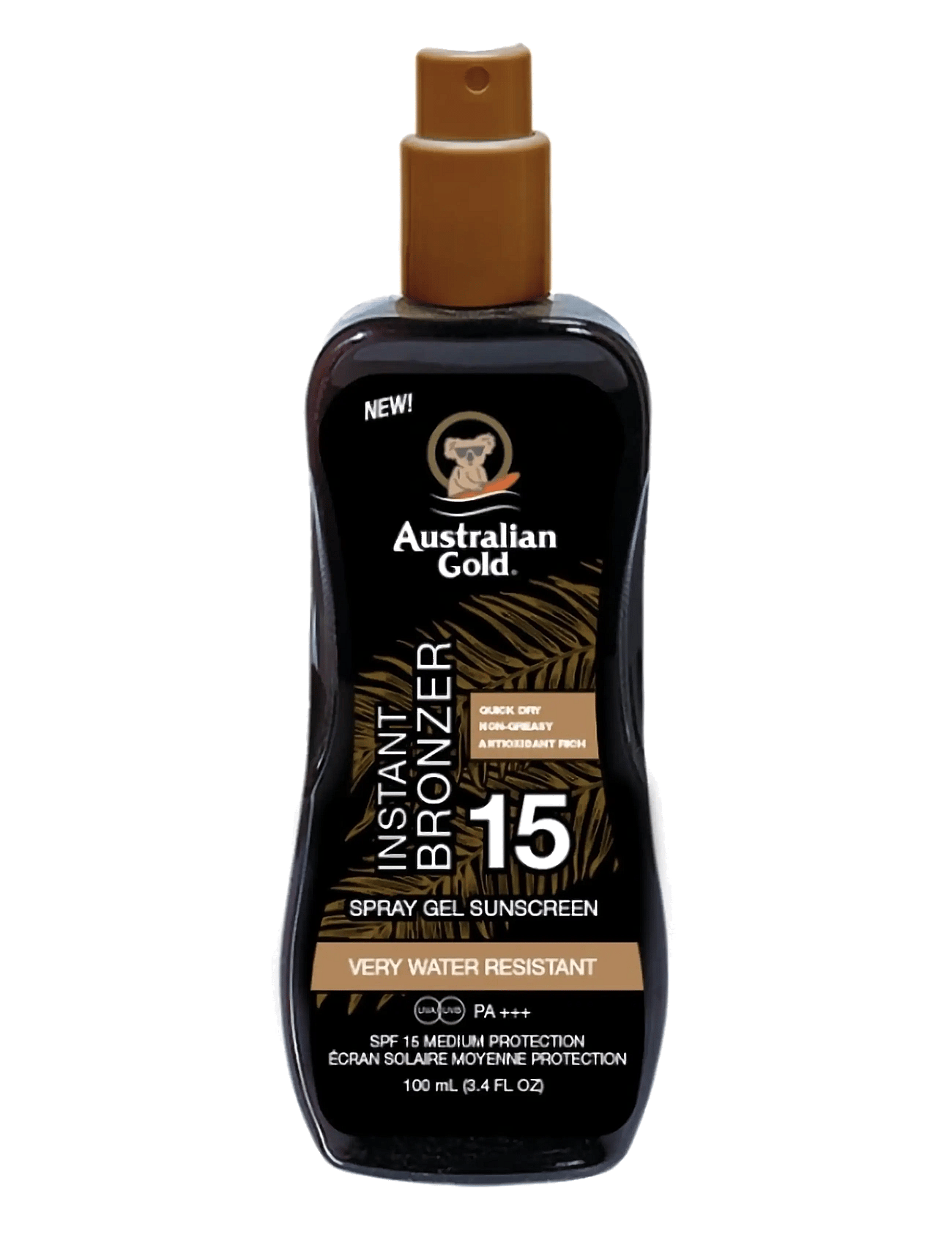 Australian Gold Instant Bronzer Spraygel Travel Size Spf 15 - Nude - 100 ml