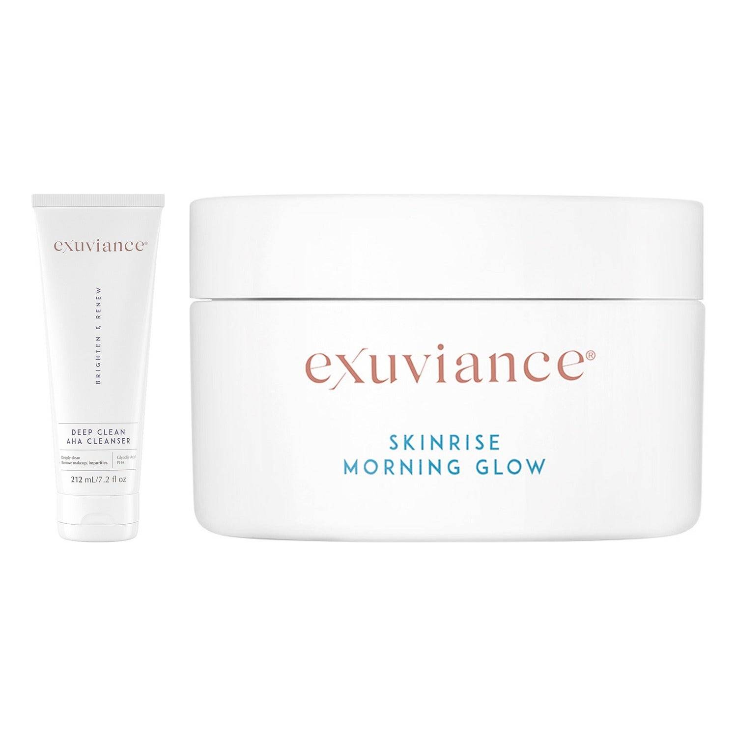 Exuviance Clarify & Glow Morning Ritual Deep Clean Cleanser 212 ml & Morning Glow 36 Pcs