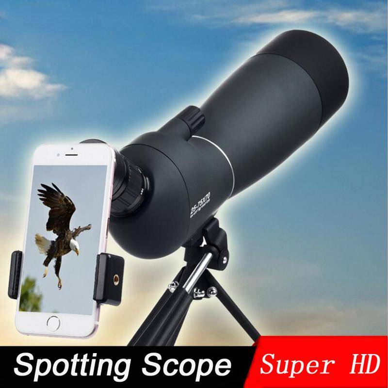 25-75X70 Zoom Tubkikare Med Stativ Lång Räckvidd Målskytte Fågelskådning Monokulärt Teleskop HD Optiskt Glas FMC Lins