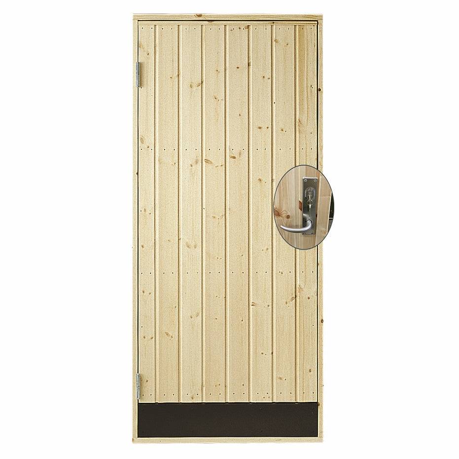 Udhusdør panel inkl. karm/montagesæt - VU - 88,6 × 197,8 cm.
