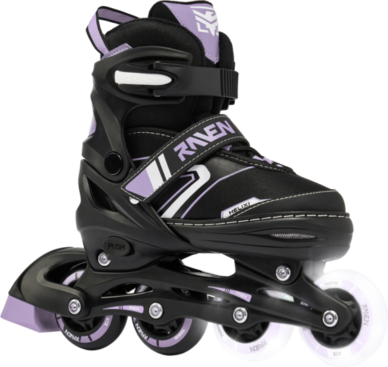 Raven Helixi (2 Front Led Wheels) Inlines Svart / Violet - 38-42