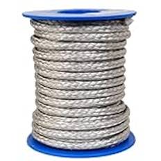 Dyneema Flätad sladd rep dyneema rep flätkoppel av Dyneema – diameter 4 mm – 10 meter fb. grå