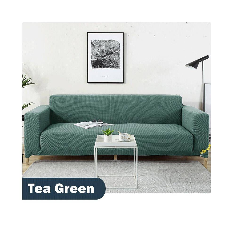 (Tea Green,1-Seater)Elastic Stretch Waterproof Sofa Covers Slipcover Protector Settee Seater 1234