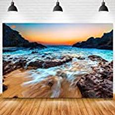 Sommar tropiska naturliga landskap studiobakgrunder för fotografering strand hav himmel baby födelsedagsfest fotobakgrunder 210 x 150 cm