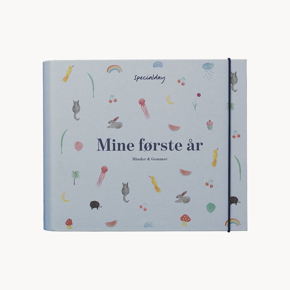 barnets bog med ringbind, smartphone printer, aftryk & washi tape - blå / sort / luftballon