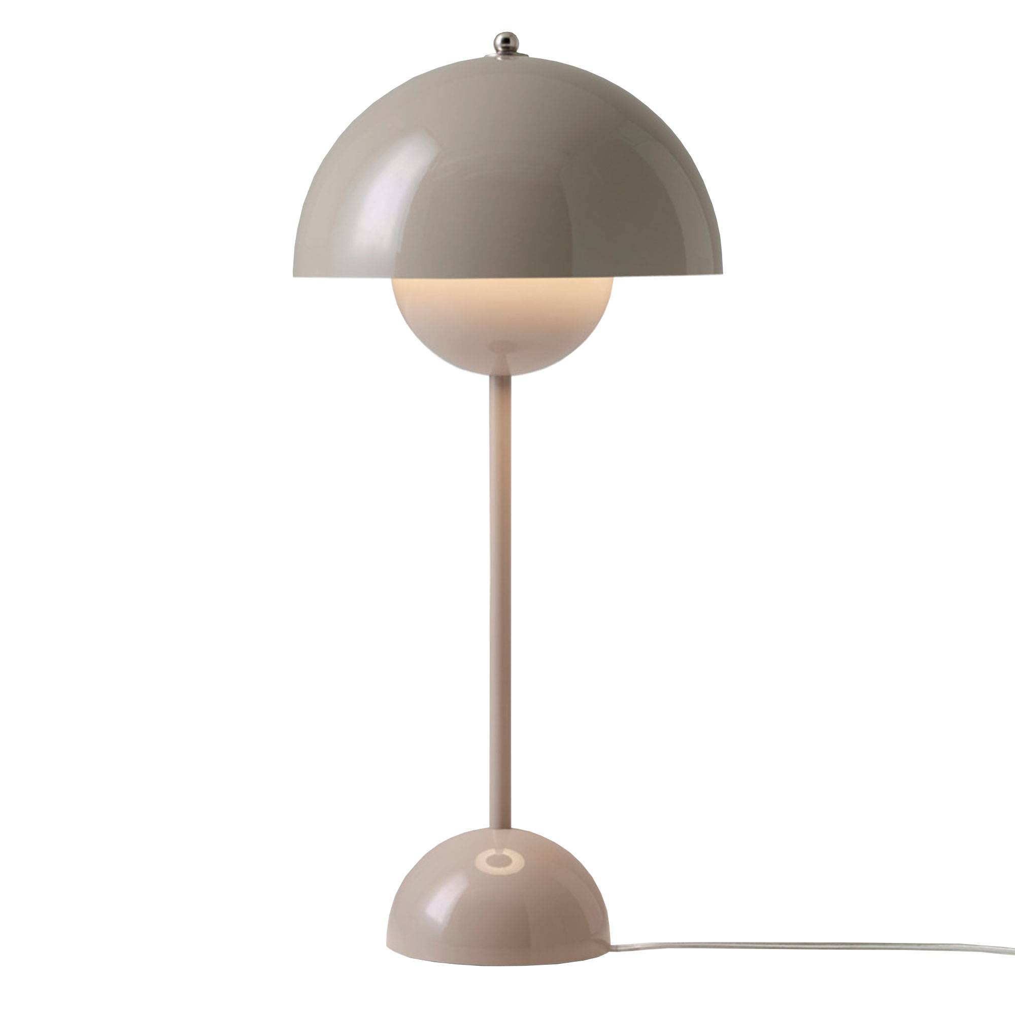 Flowerpot VP3 Bordlampe af Verner Panton Grey Beige.