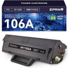 ZIPRINT 106a w1106a Toner Kompatibel für HP 106A Toner für HP Laser 107w Toner hp Laser MFP 135wg Toner für 135a MFP 137fnw 137fwg 135w 107a 107r 135r (Schwarz-1P)