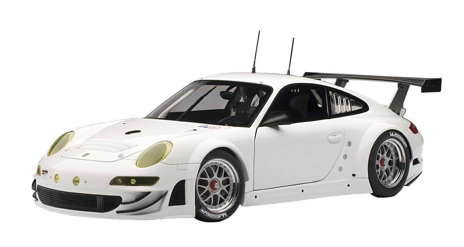 AUTOart Skala Porsche 911 GT3 RSR 10 Enkel Kaross Färdig Produkt 1/18 (997) (Vit) vit