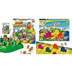 Ravensburger 20851 - Lotti Karotti + Quartett Kartenspiel & 21420 - Tempo kleine Schnecke - Das spannende Schneckenrennen, Brettspiel und Gesellschaftsspiel für Mädchen und Jungen, 2-6 Spieler