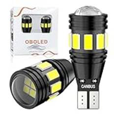 OBOLED W16W T15 921 912 LED-glödlampa CANBUS felfri utan polaritet 5630 3030 SMD 12 24 V 360 graders glans för bil backup bakljus parkeringsbackup vitt ljus 6 500 K, 2 st