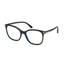 Tom Ford FT6089-B 001 Blåa-Light Block 54 Svarta Glasögon (Endast Båge) Kvinna