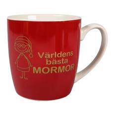 Mugg Världens Bästa Mormor, Röd