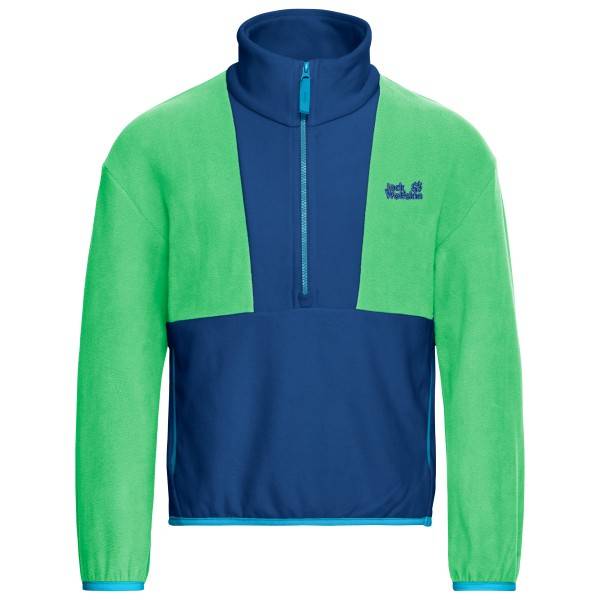 Jack Wolfskin Kid's Colorblock Taunus Halfzip Fleecesweatere Børn størrelse 116 farve grøn/blå
