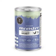 Monster Dog Adult Single Rabbit Burk 400 g x 6 Burkar - Våtfoder Hund