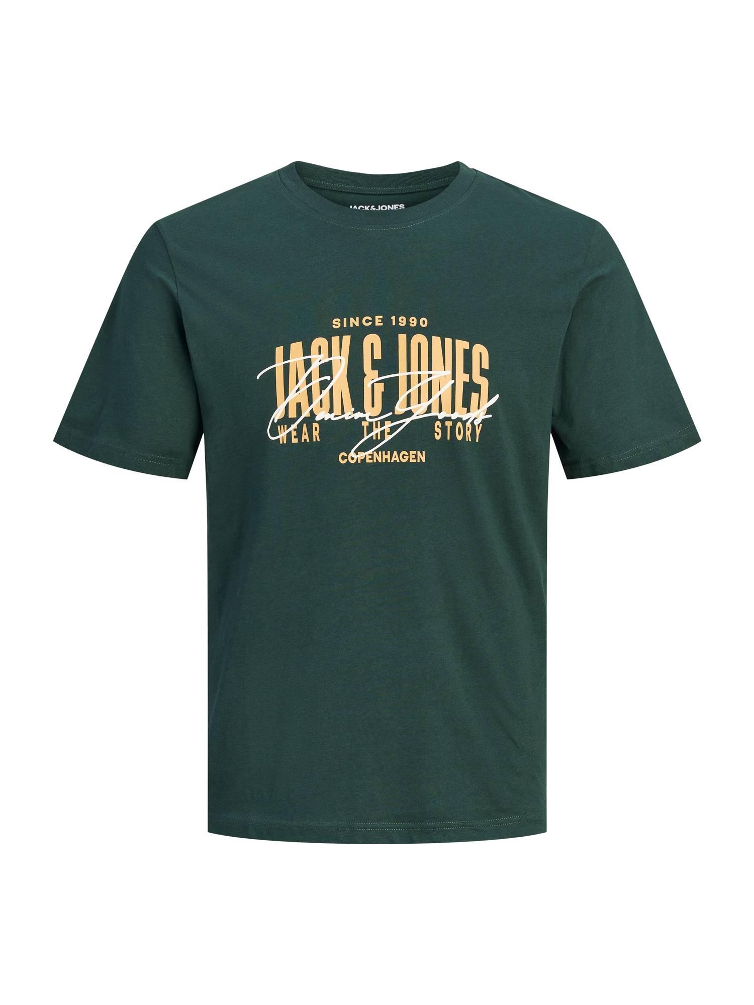 Jack & Jones Junior Shirts 'JJAERO'  honning / gran / hvid