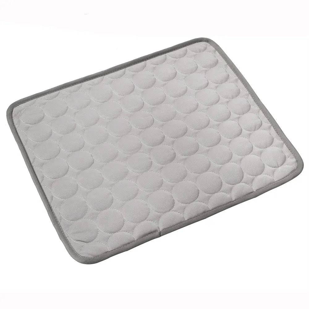 Self-Cooling Pet Mat with Ice Silk Technology - 40 Inch Summer Bed - GRAY / M 24.41X19.69inch (M 24.41X19.69inch)