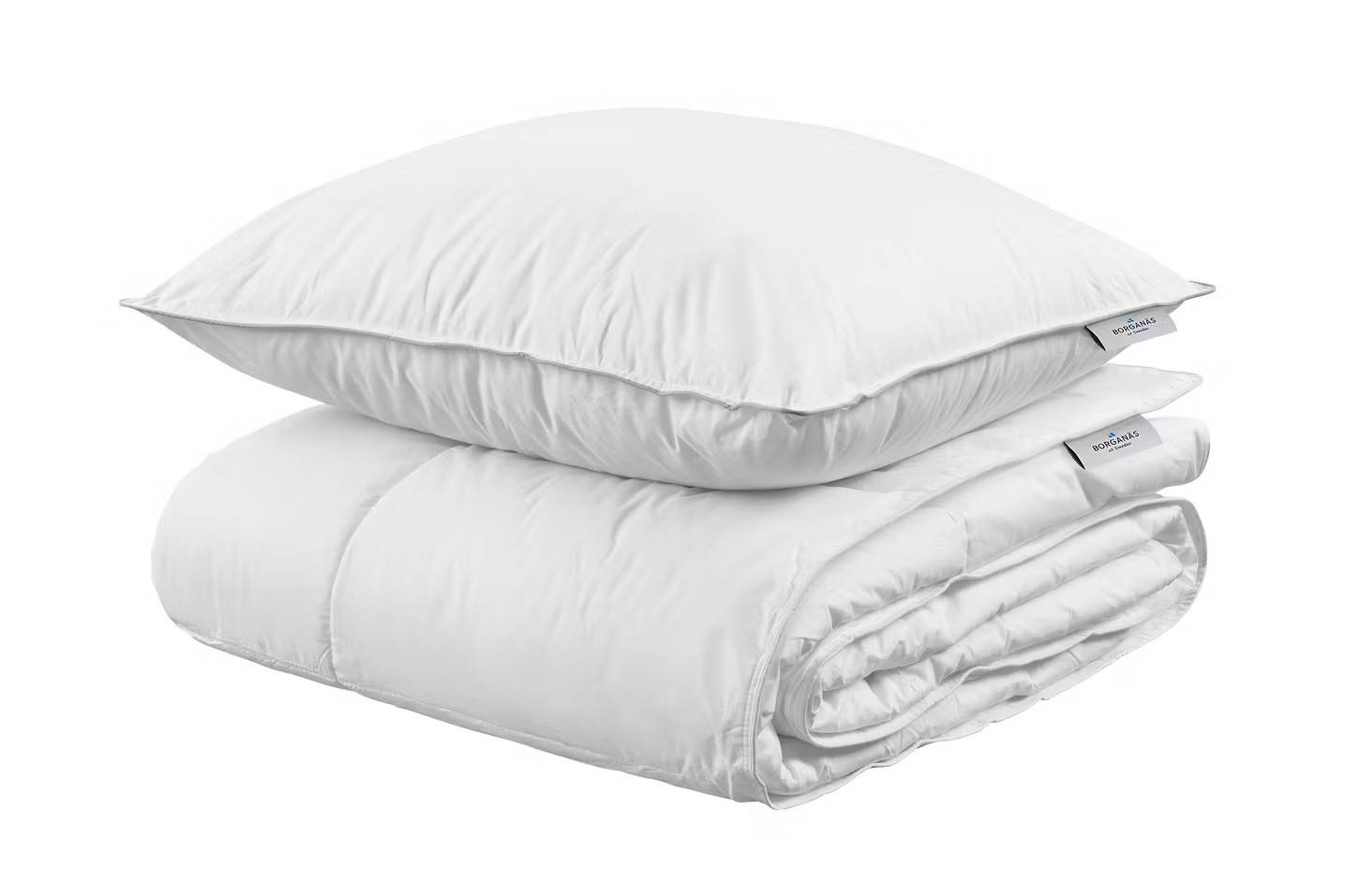 Paket Hotelltäcke & Hotellkudde 680g 150x200 + 650g 50x60 Borganäs of Sweden