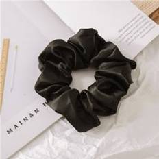 1pc kvinnor satin siden scrunchie enfärgad elastisk handgjord flerfärgad hårband hästsvanshållare pannband håraccessoarer