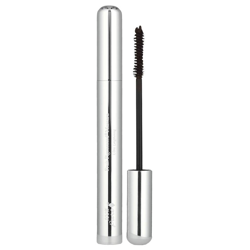 100% PURE, Ultra Längre Mascara, Mörk Choklad Brun, 0,35 fl oz (10 g)