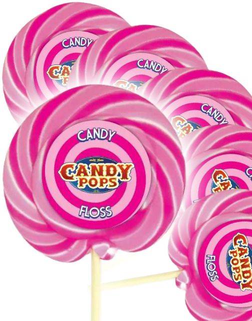 30 stk Store Kærligheder på Pind med Candyfloss- Hel Æske 2250 gram.