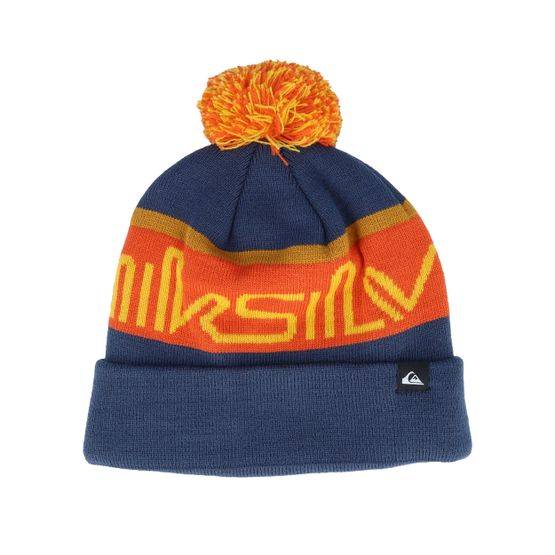 Quiksilver - Blå pom Beanie - Kids Summit Beanie Pureed Pumpkin Pom @ Hatstore