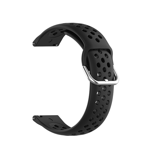 Samsung Galaxy Watch 6 Classic (43/47mm) -  4Run™ Silikone Løbe Sportsrem - Sort