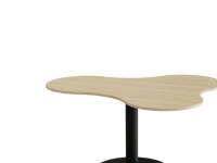 (ComputerSalg) Bord Amöba 1005, 1200x1500 mm, Højde 720 mm, Grå laminat, Sort stel