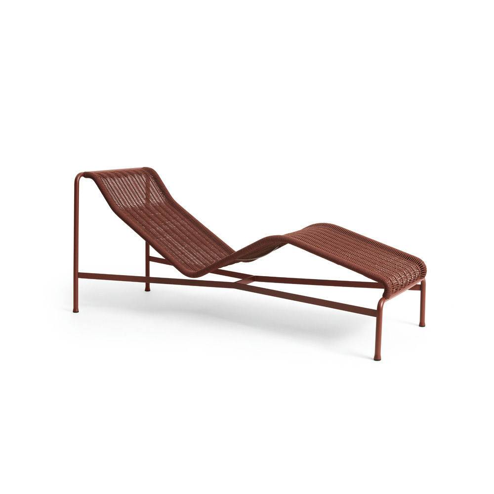 HAY Palissade Cord Chaise Lounge  Iron Red