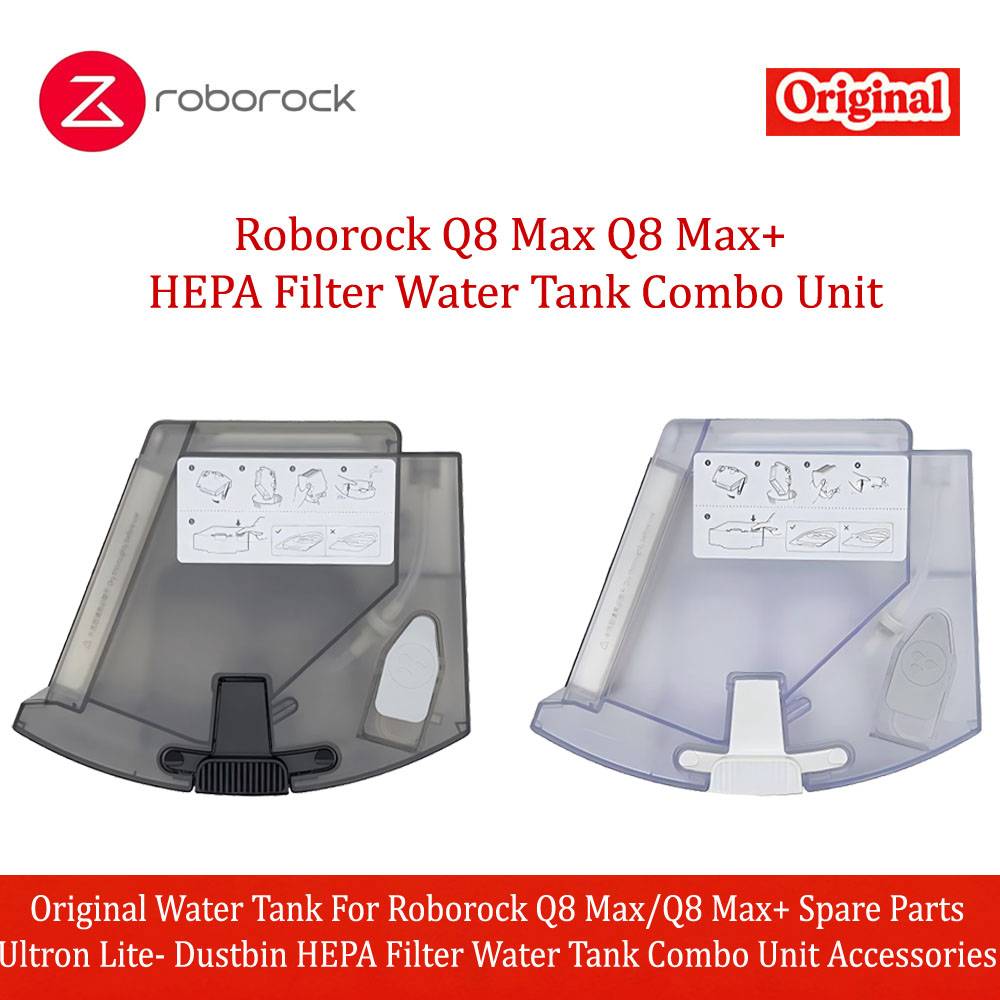 Original Water Tank For Roborock Q8 Max/Q8 Max+ Spare Parts Ultron Lite- Dustbin HEPA Filter Water Tank Combo Unit Accessories