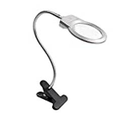 WINBST förstoringsglas, LED-lampa, förstoringsglas, lampa, klämma för skrivbord, sömnad, hantverksbord, arbetsbordslampa