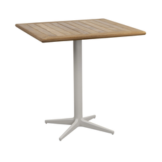 Drop cafébord sand/teak 72x72 cm - Beige/Träfärg/Taupe
