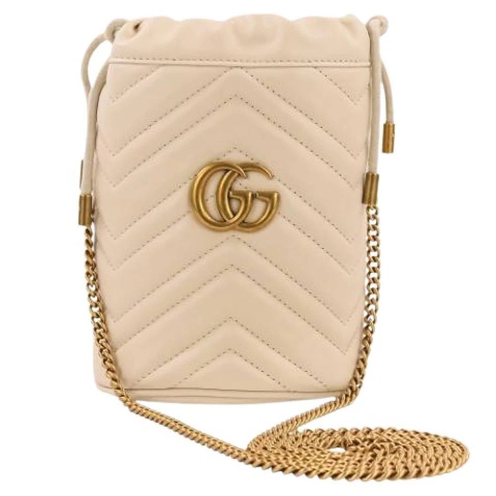 Gucci Vintage - Pre-owned GG Marmont Leather Mini Bucket Shoulder Bag Vintage - Dam - ONE Size - Läder