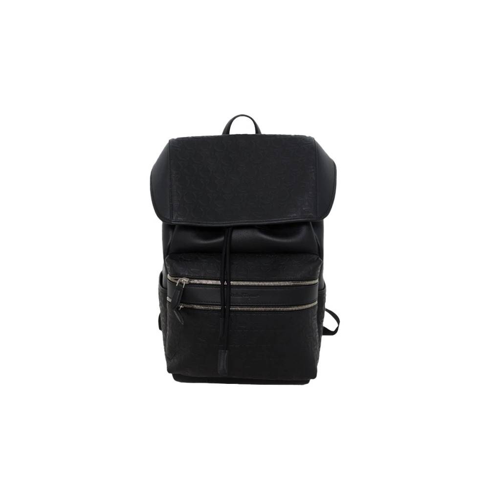 Salvatore Ferragamo Pre-owned Pre-owned Gancini rygsæk - Vintage - unisex - Sort - ONE SIZE - Læder