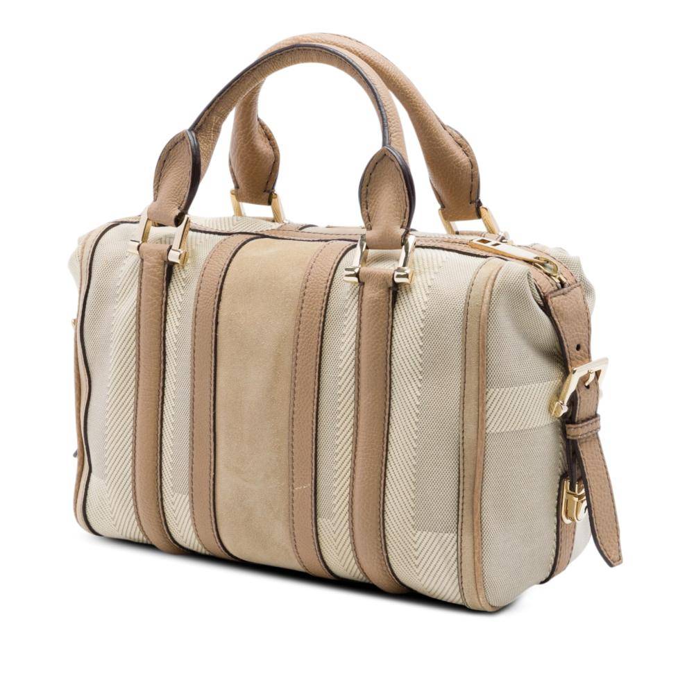 Burberry Vintage Burberry Bowling Bag Stl. - Burberry Vintage Från Magasin - Beige (L 24cm x W 32cm x D 15cm)
